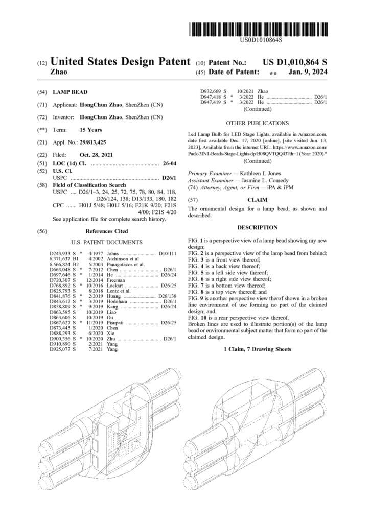 Lamp Bead Patent